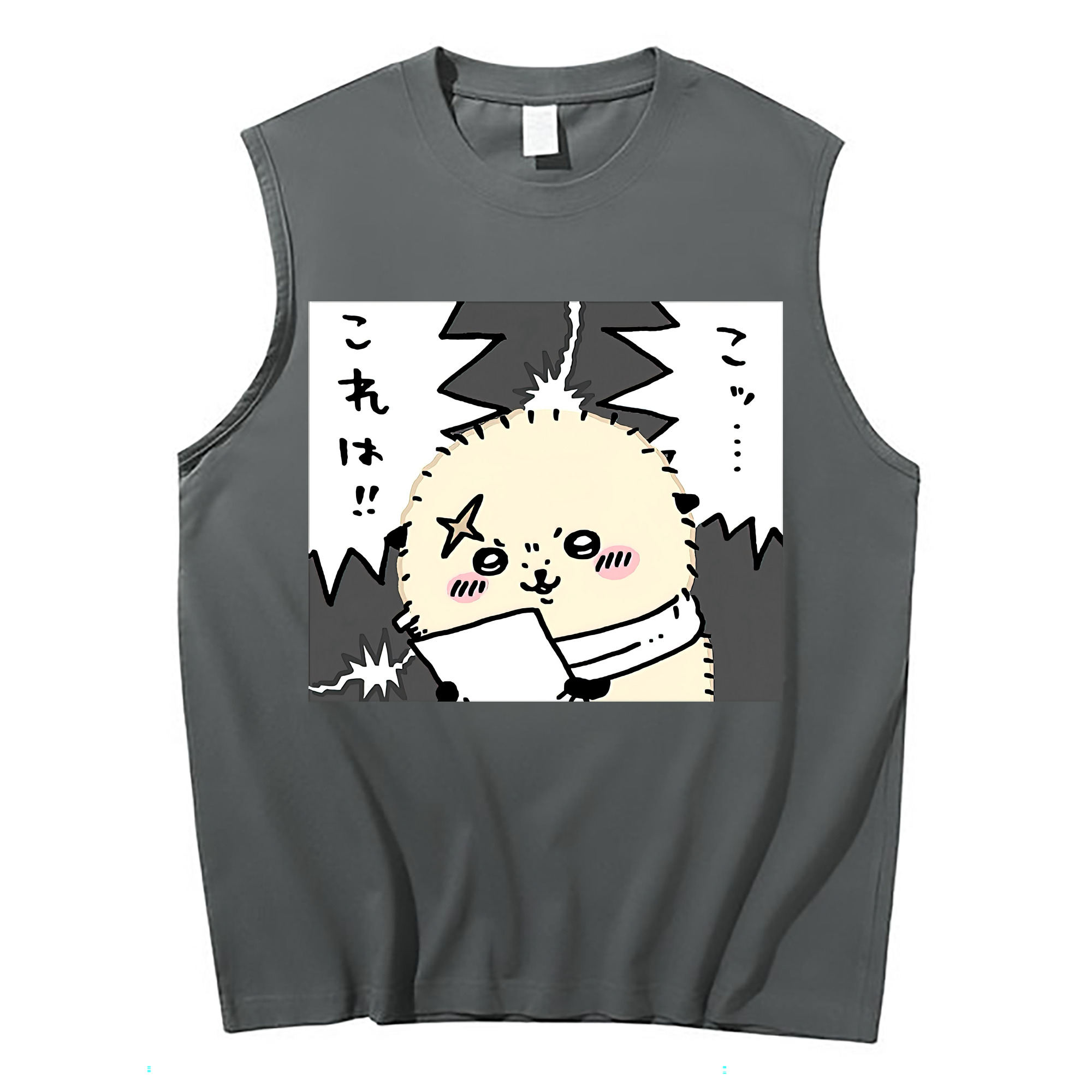 （画像用） ちいかわ ラッコ Chii-kawa Sea otter コットン100％タンクトップ（フロントプリント）